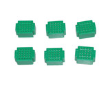 6 x Breadboard of 25 holes for Combined Breadboards: Green