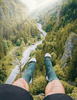 Turistické Ponožky zelené polofroté