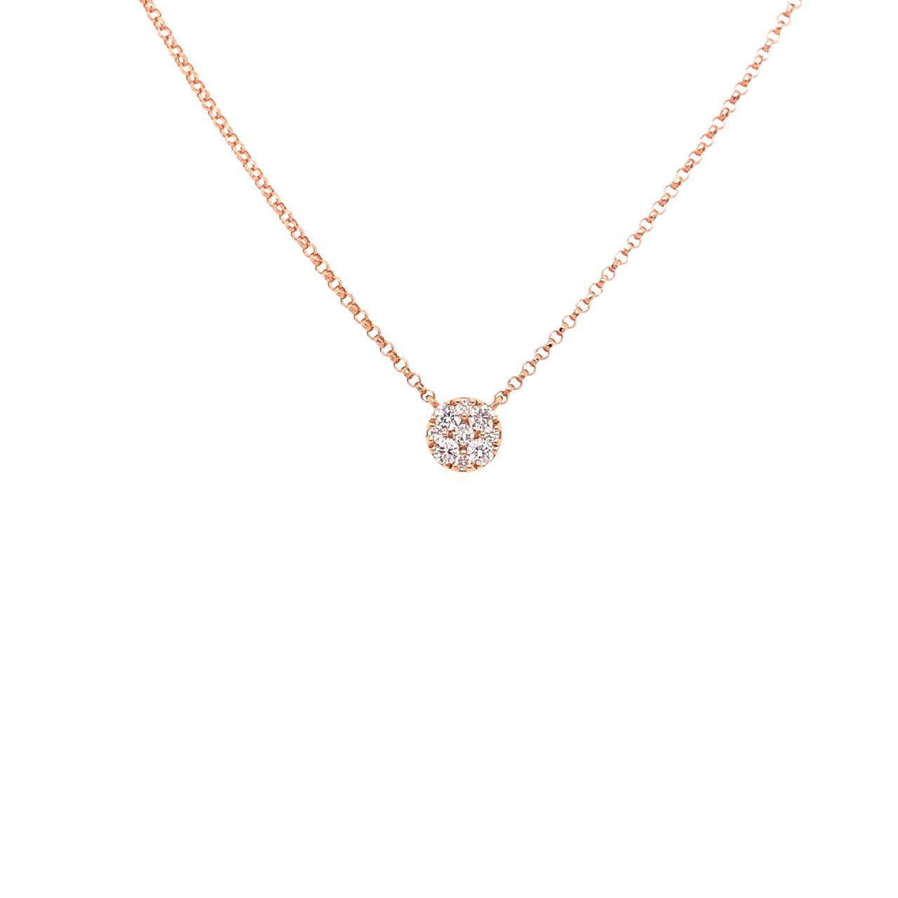 diamond cluster necklace