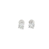 Signature Scoop Lab Diamond Studs  - White Gold