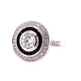 Black & White Diamond Deco Ring