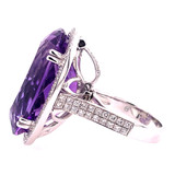 Amethyst & Diamond Convertible Ring