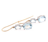 Oval Aquamarine Drop Earrings