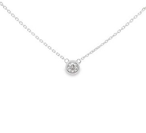 Bezel Diamond Necklace - 0.16CT