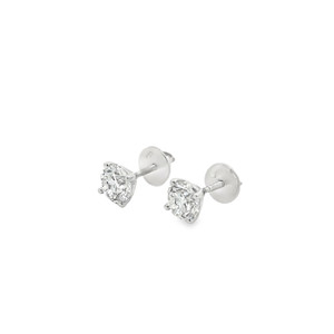 Signature Scoop Lab Diamond Studs  - White Gold