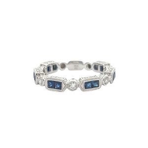 Diamond & Sapphire Deco Band