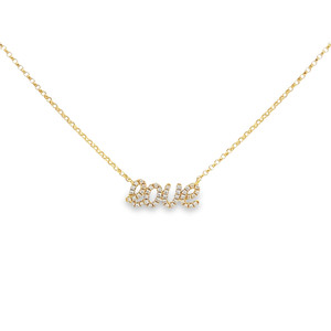 LOVE Diamond Necklace - Yellow Gold