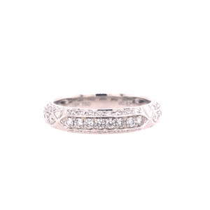 Modern Stack Diamond Ring - White Gold