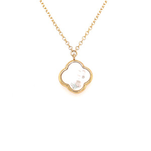 Mother of Pearl Clovelly Necklace - Yellow Gold