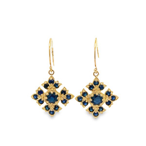 Sapphire Holiday Earrings