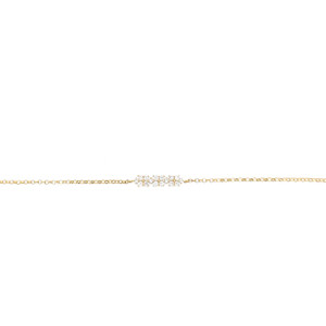 Mini Fleur Diamond Bracelet - Yellow Gold