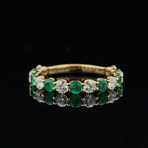 Emerald-Diamond Eternity Band Emerald-Diamond Eternity Band