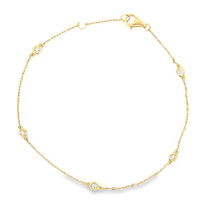 Mini Bezel Bracelet - Yellow Gold