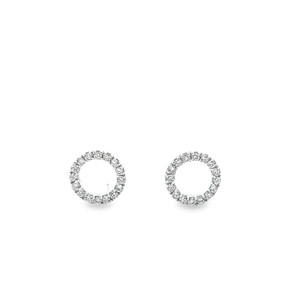 Diamond Open Circle Earring