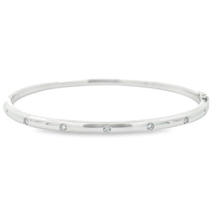 Diamond DOT Bangle White Gold Diamond DOT Bangle White Gold