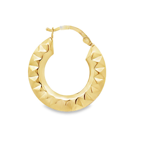 Knife Edge Textured Hoops