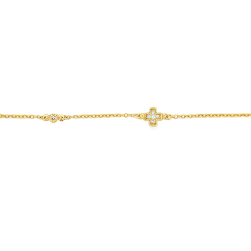 Diamond Cross Slider Bracelet
