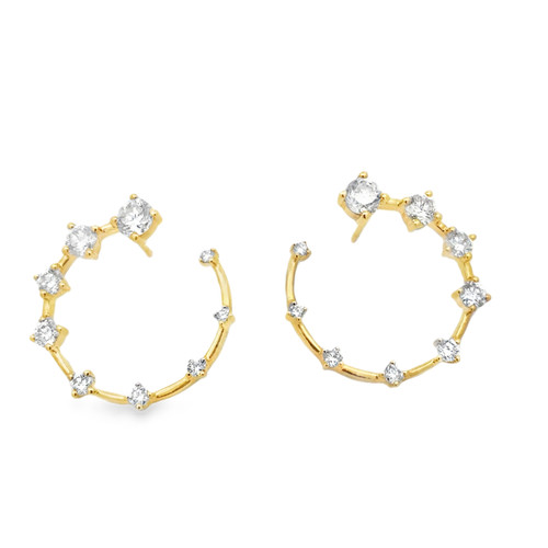 Diamond Front Hoops