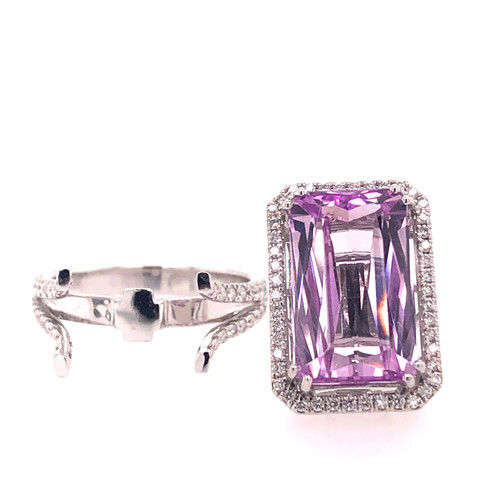 Kunzite & Diamond Convertible Ring/Pendant Kunzite & Diamond Convertible Ring/Pendant