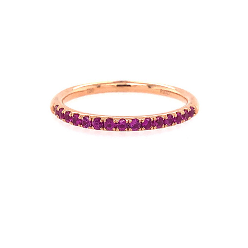 Pink Sapphire Mini Curve Band
