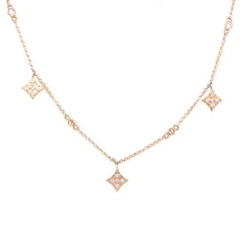 Diamond Cross Layering Necklace