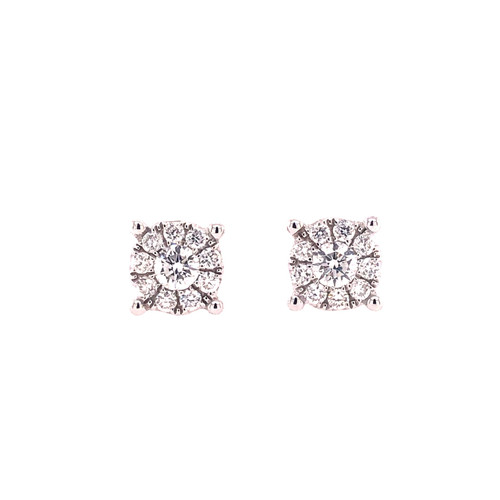 Diamond Cluster Stud Earrings Diamond Cluster Stud Earrings