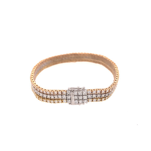 3-Row Diamond Tennis Bracelet 7.54CT 3-Row Diamond Tennis Bracelet 7.54CT