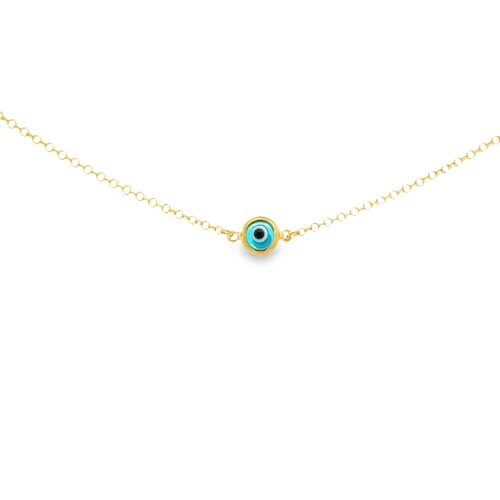 Small Evil Eye Bracelet - Yellow Gold