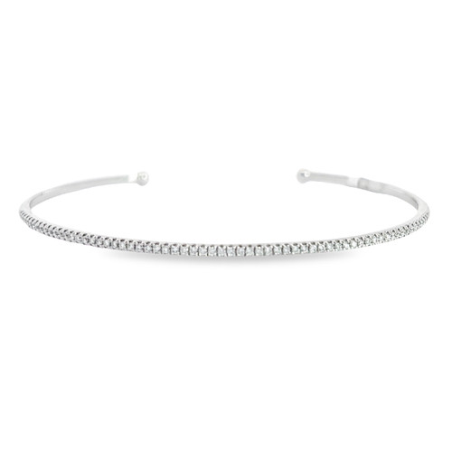 Curve Diamond Cuff - White Gold