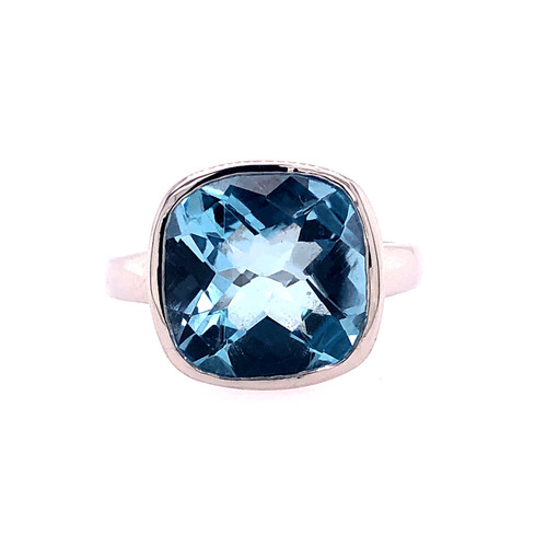 Checker Blue Topaz Ring Checker Blue Topaz Ring