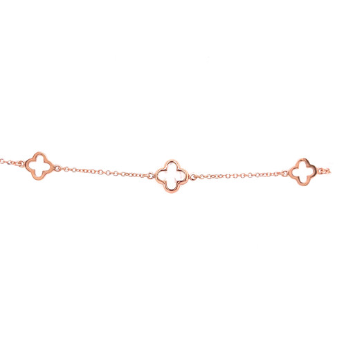 Mother of Pearl Clover & Clover Bracelet - Rose Gold Mother of Pearl Clover & Clover Bracelet - Rose Gold