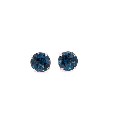 London Blue Topaz Round Studs London Blue Topaz Round Studs