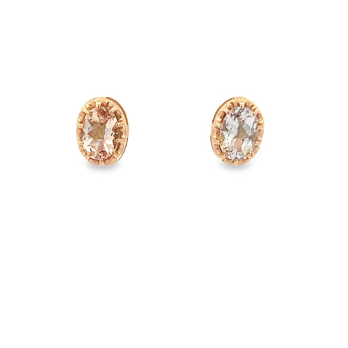 Multi-Claw Oval Morganite Studs