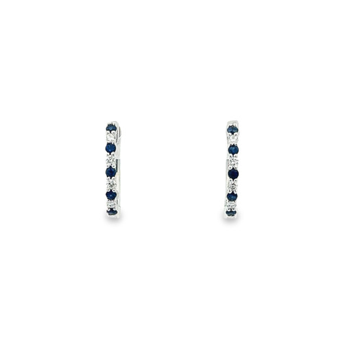 Diamond & Sapphire Huggies