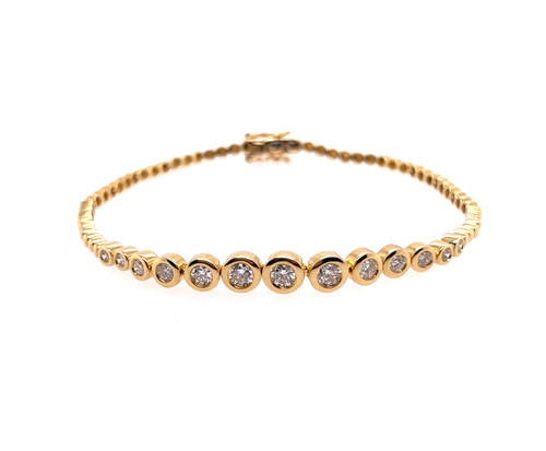 Graduated Diamond Bezel Bracelet Graduated Diamond Bezel Bracelet