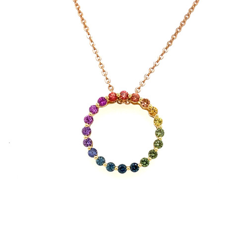 Rainbow Sapphire Pendant