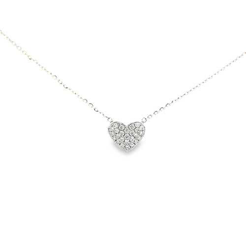 Mini Pavé Heart Necklace