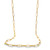 18CT Hollow Square-Edge Paperclip Chain - 55CM - Yellow Gold
