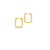 Diamond Rectangular Huggies - 9CT