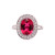 Diamond & Rubellite Milgraine Edge Ring