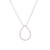 Diamond Open Drop Necklace - White Gold