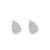 Tear-Drop Invisible Set Diamond Stud Earrings