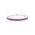 Ruby Mini Curve Band - White Gold