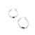 Knife Edge Hoops - White Gold