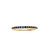 Blue Sapphire Mini Curve Band - Yellow Gold