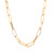 Solid Small Paperclip Gold Necklace