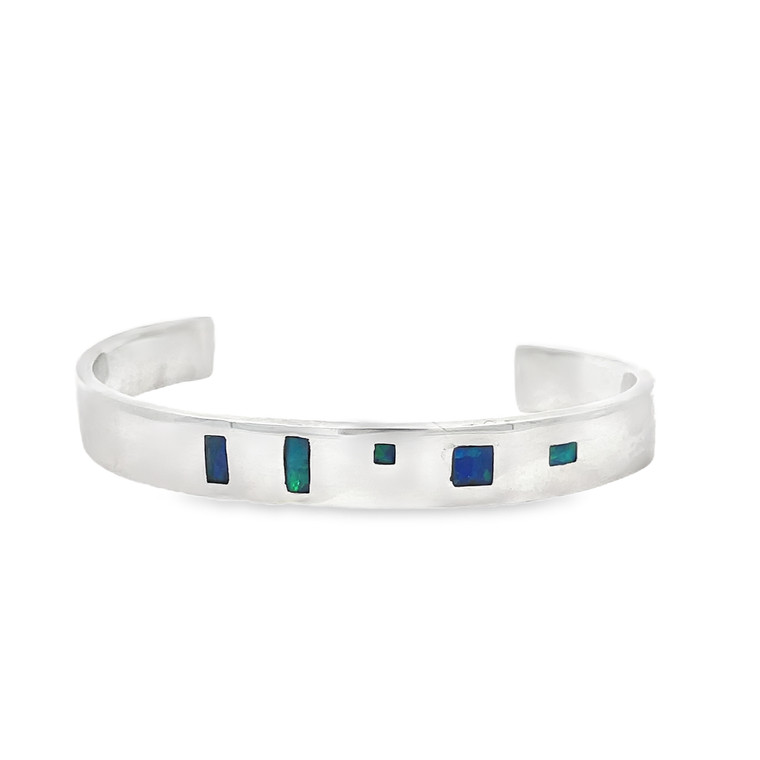Men's Lightening Ridge Black Opal Cuff