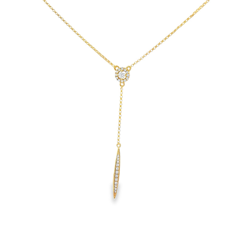 Lariat Diamond Necklace - Yellow Gold