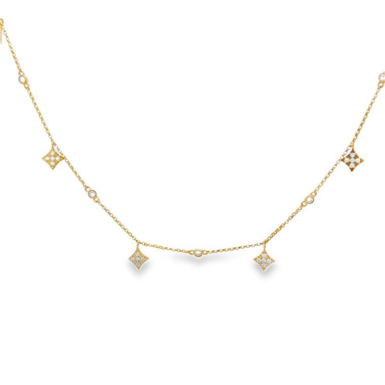 Diamond Cross Layering Necklace