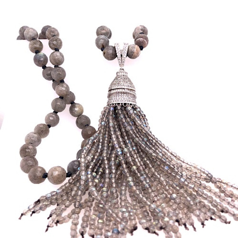 Labradorite Tassel Necklace